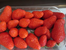 Punnet of french strawberries