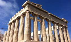 Grecian columns Greek temple